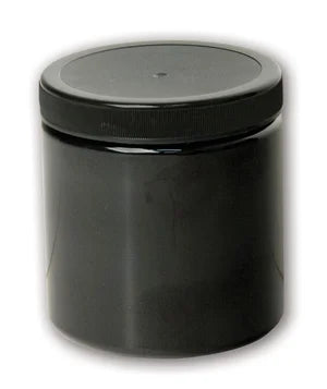 Black Opaque Wide-Mouth Plastic Container with Lid