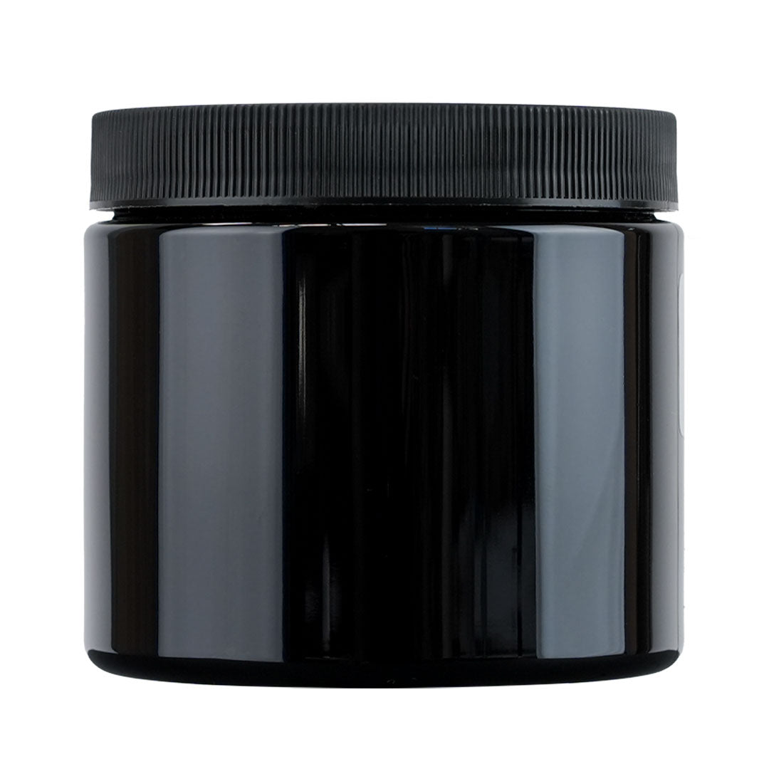 Black Opaque Wide-Mouth Plastic Container with Lid