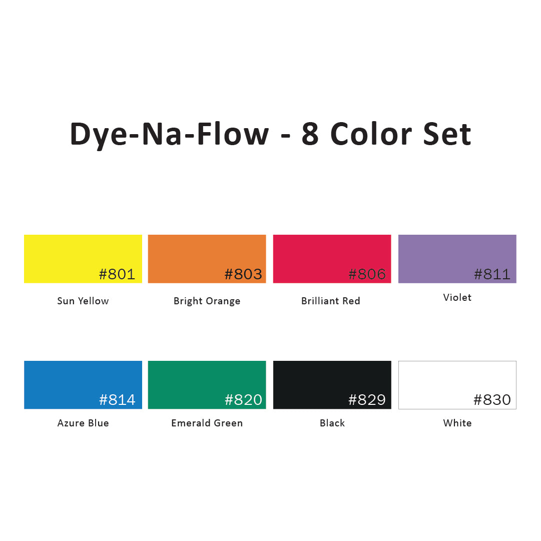 Dye-Na-Flow - 8 Color Set, 2.25 oz