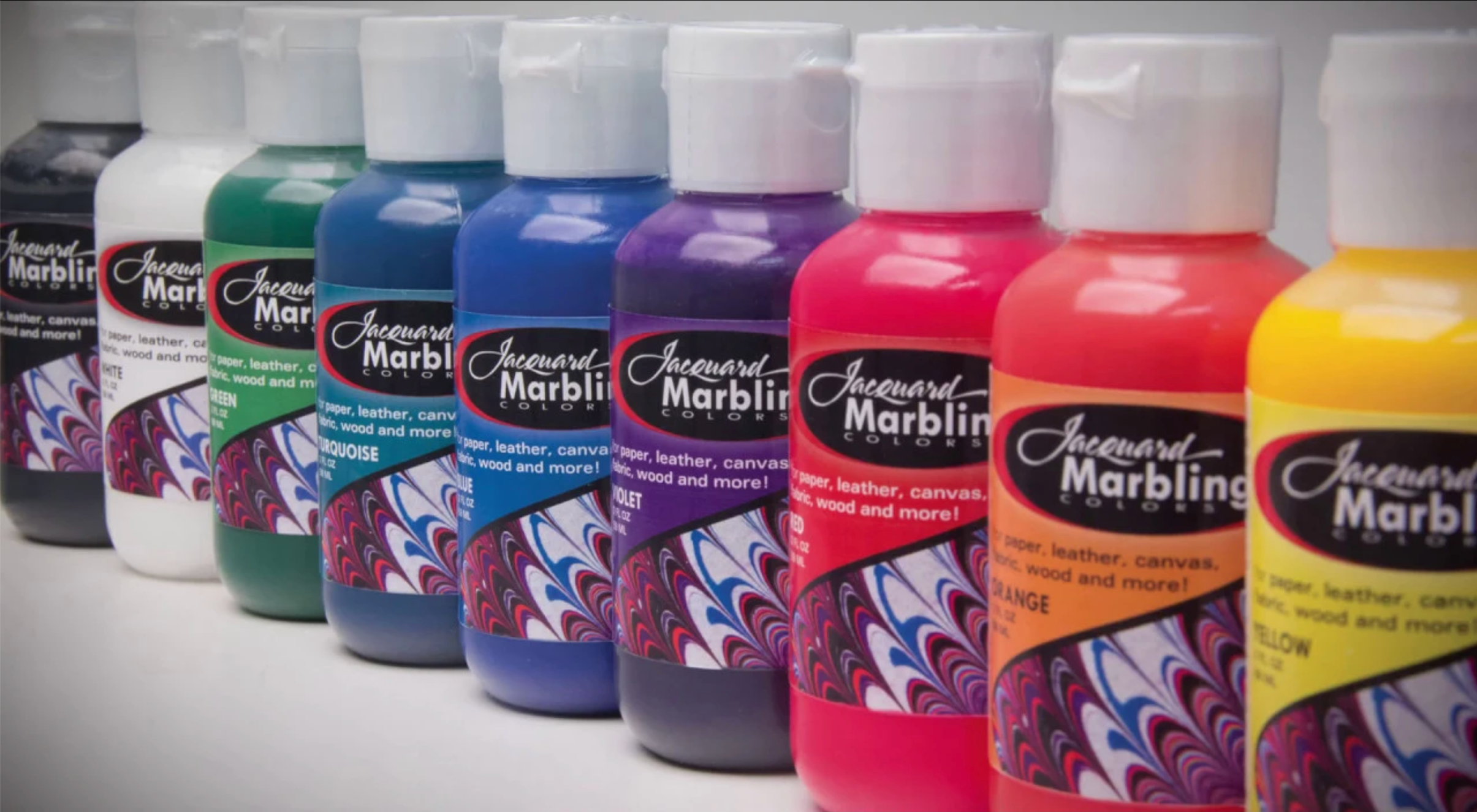 Marbling Baseball Caps and Silk Scarves with Jacquard Products