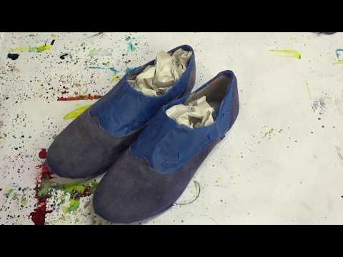 Dye-Na-Flow Blue Suede Shoes
