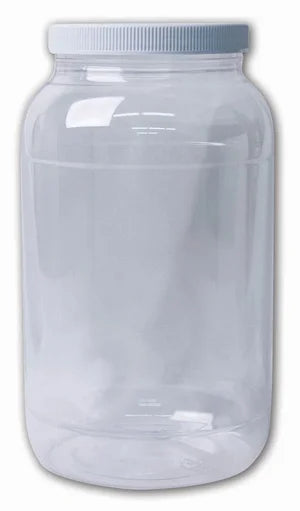 Clear Gallon Jar - Plastic Wide-Mouth Lid