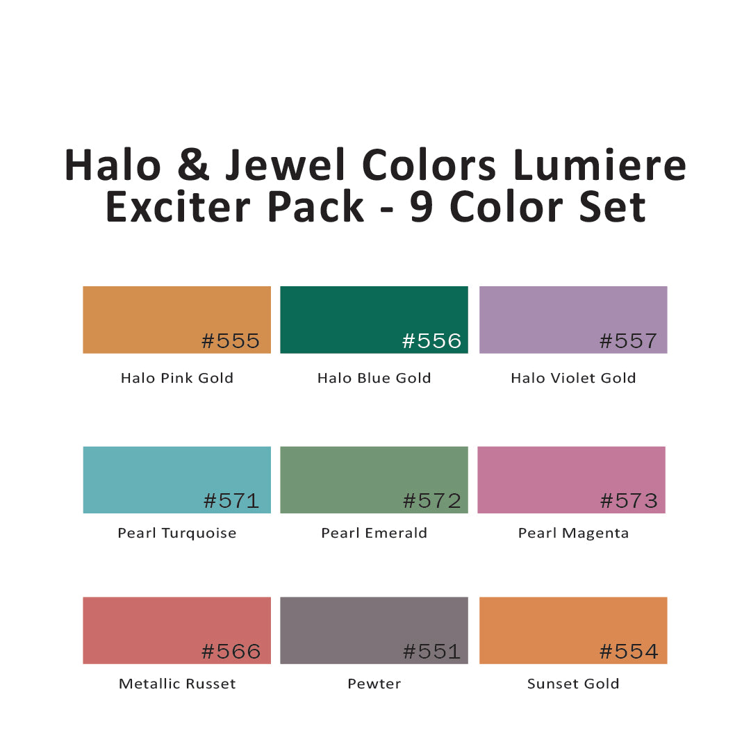 Halo & Jewel Colors Lumiere Exciter Pack - 9 Color Set, 1/2 Oz