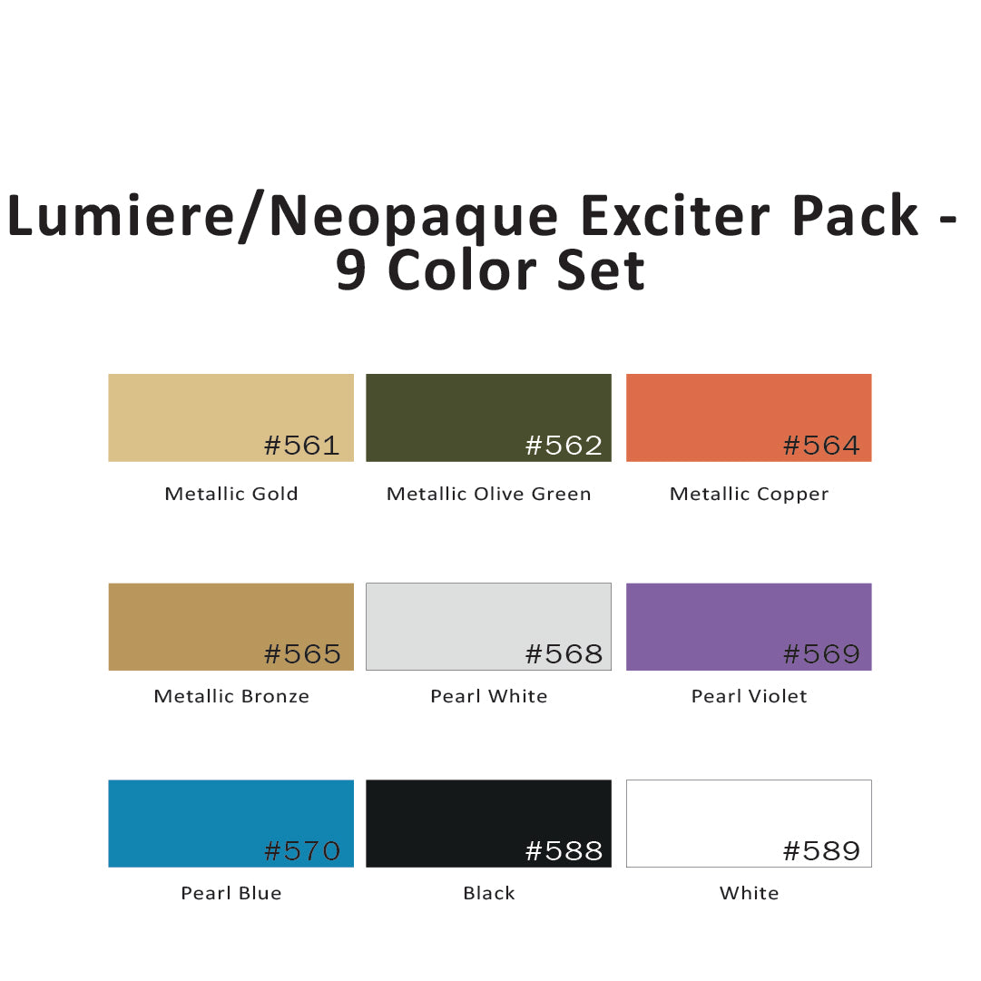 Lumiere / Neopaque Exciter Pack - 9 Color Set, 1/2 Oz