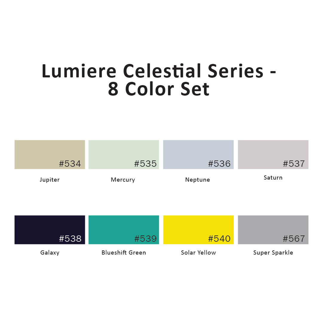 Lumiere Celestial Series - 8 Color Set, 2.25 Oz