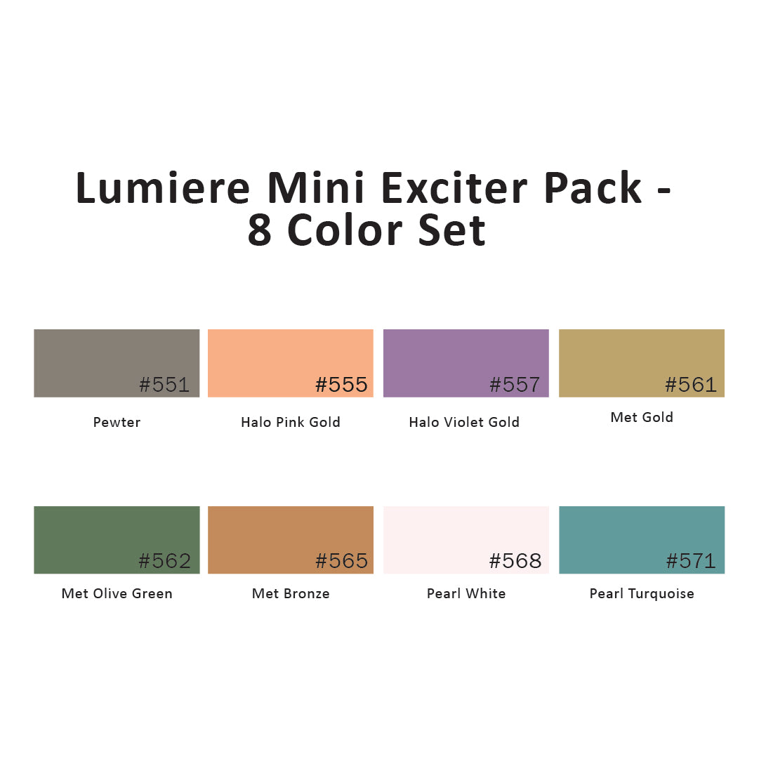 Lumiere Mini Exciter Pack - 8 Color Set, 1/2 Oz