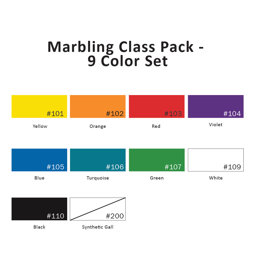 Marbling Class Pack - 9 Color Set, 2 Oz