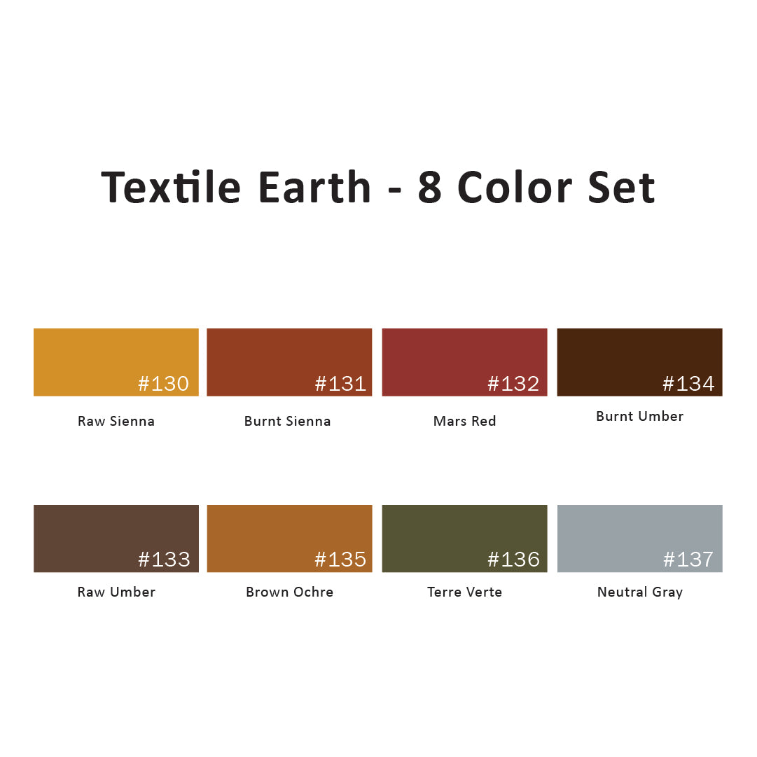 Textile Earth Color - 8 Color Set, 2.25 Oz