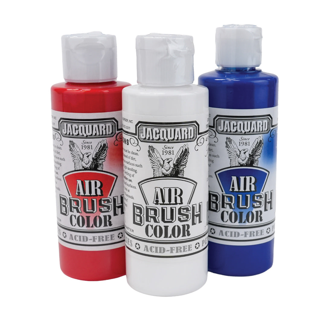Airbrush Color Bundle - Red, White & Blue (4 fl oz)