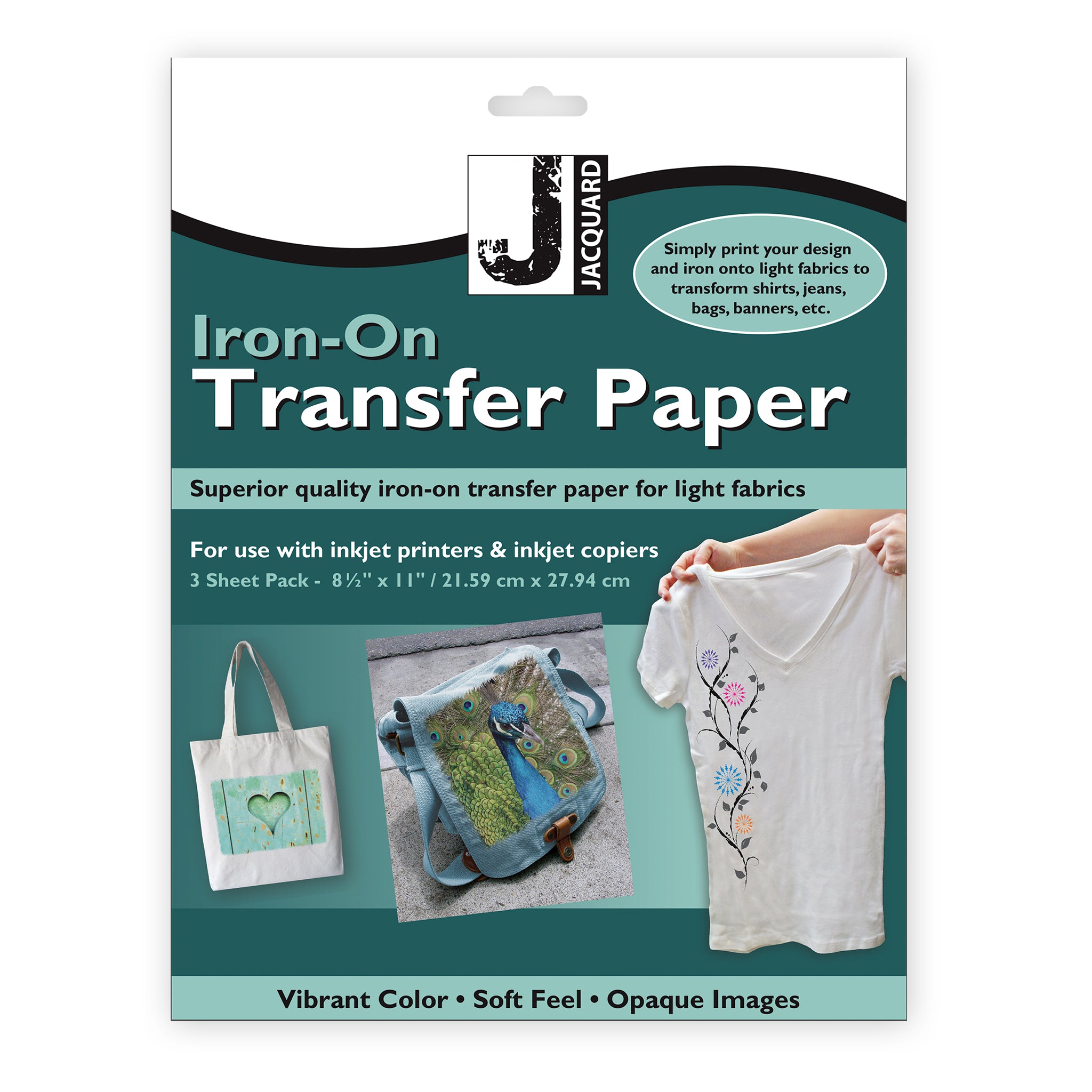 Iron-On Transfer Paper for Light Colored Fabrics